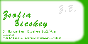 zsofia bicskey business card